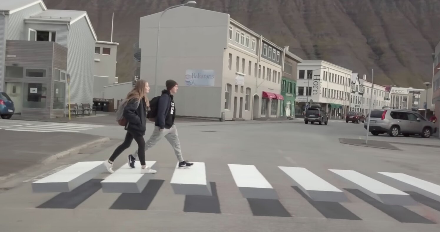 L’Islande innove en matière de sécurité routière Quand l’illusion d’optique sert à la sécurité routière